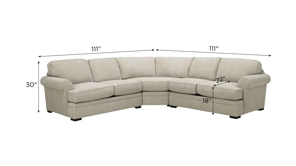 Grady 3-pc. Sectional Dimensions