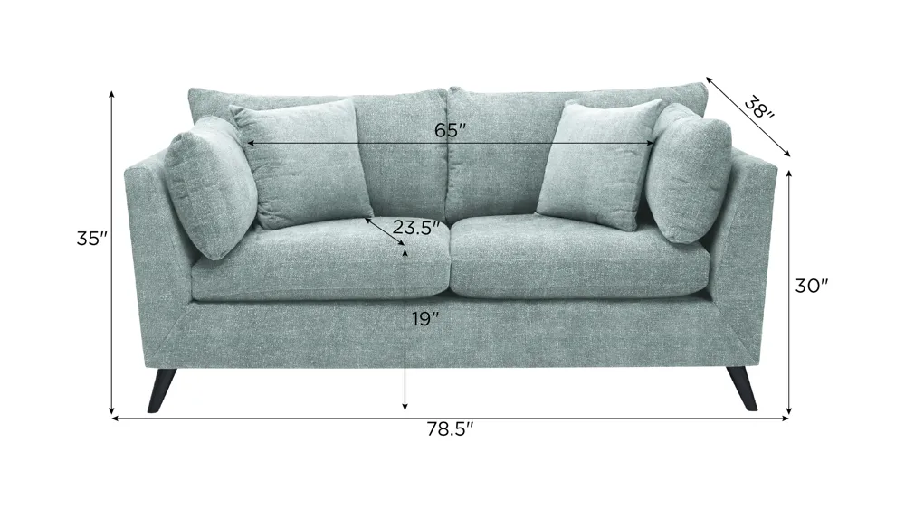 Caruso Loveseat Dimensions