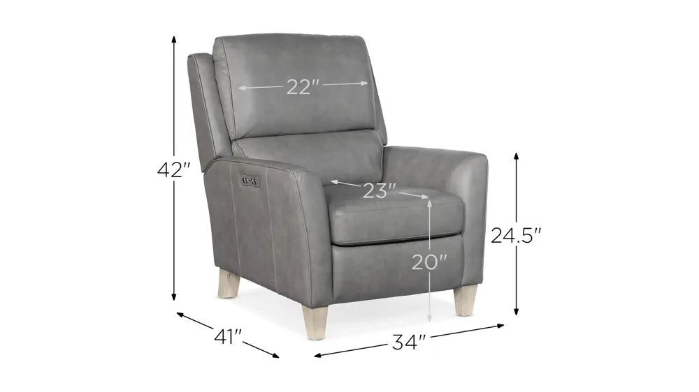 Dunes Power Recliner with Power Headrest Dimensions