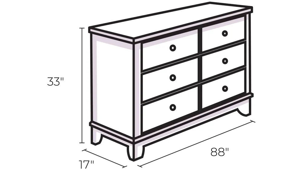 draw drawers リング　#9 Summer Hill White Nine Drawer Dresser from Universal (987040