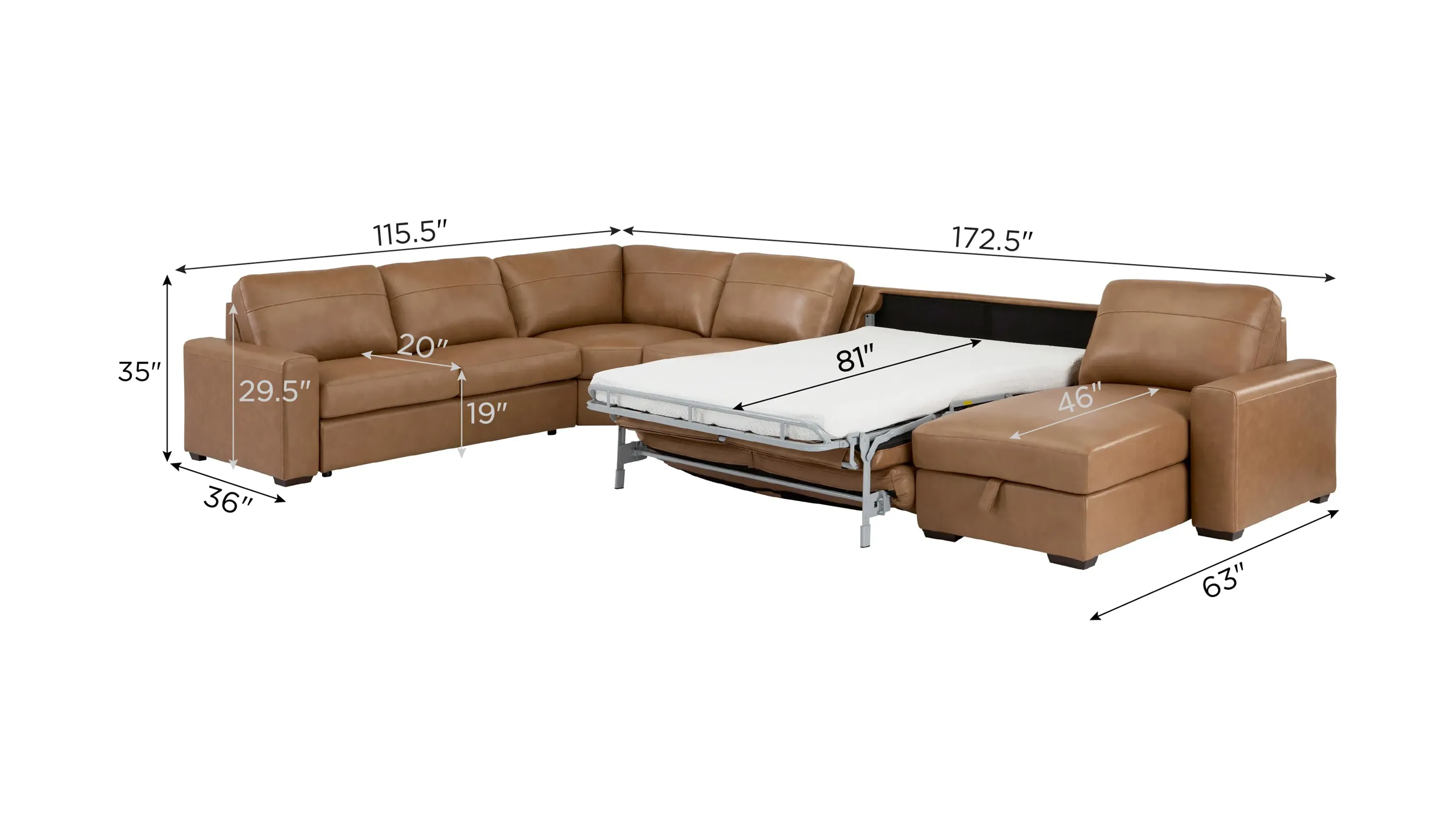 Harley 6-pc. Leather Sectional | Raymour & Flanigan