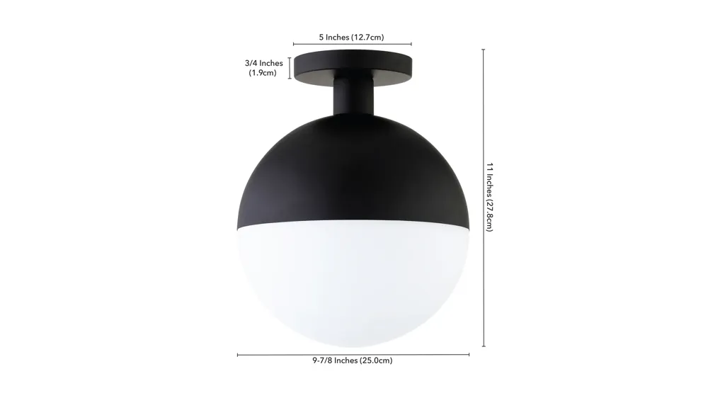 Carita Semi Flush Mount Dimensions