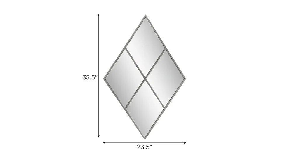 Diamond Windowpane Mirror Dimensions