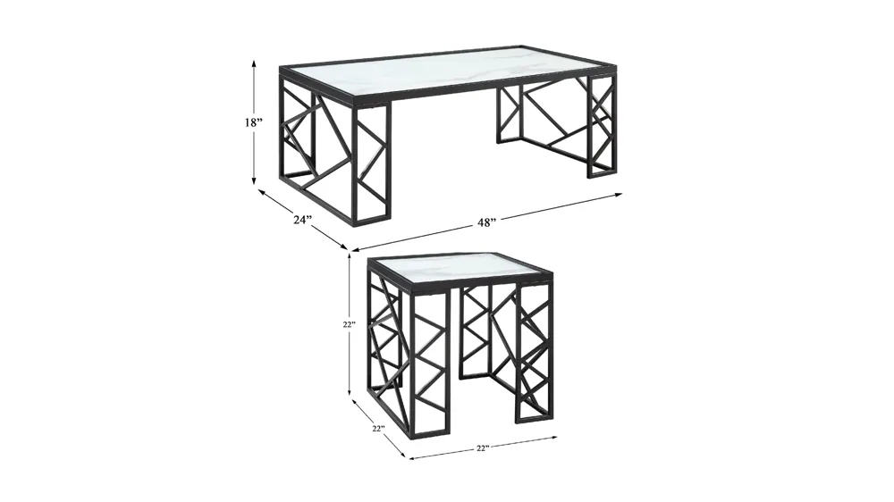 Tobias 3-pc. Occastional Tables Dimensions