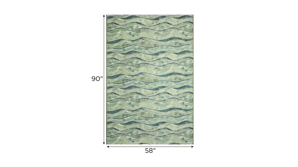Marina Wave Indoor/Outdoor Area Rug Dimensions