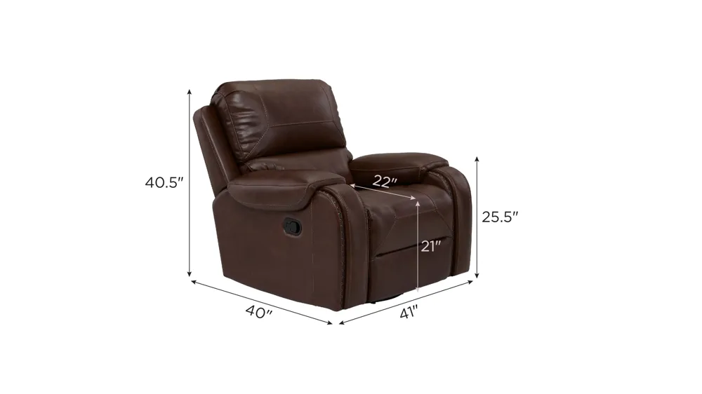 Landon Swivel Glider Recliner Dimensions