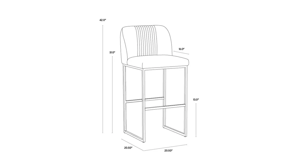 Nevin Barstool Dimensions