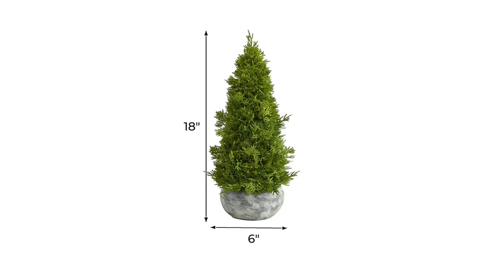 18in. Cypress Cone Artificial Tree Dimensions