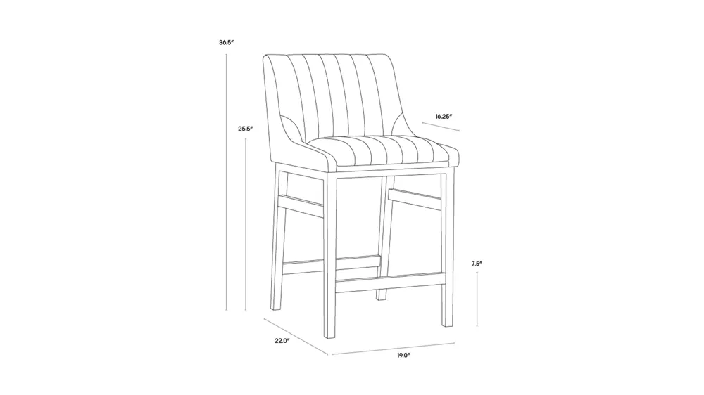 Halden Counter Stool Dimensions