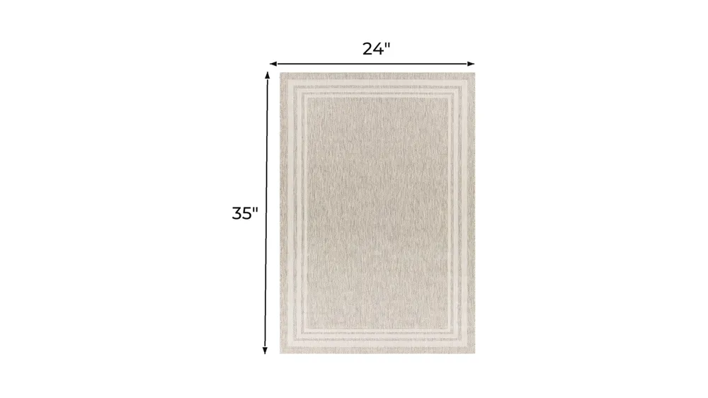 Eagean Bordered Indoor/Outdoor Area Rug Dimensions