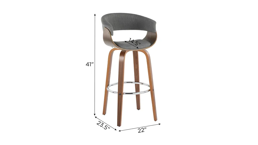 Vintage Mod Barstool - Set of 2 Dimensions