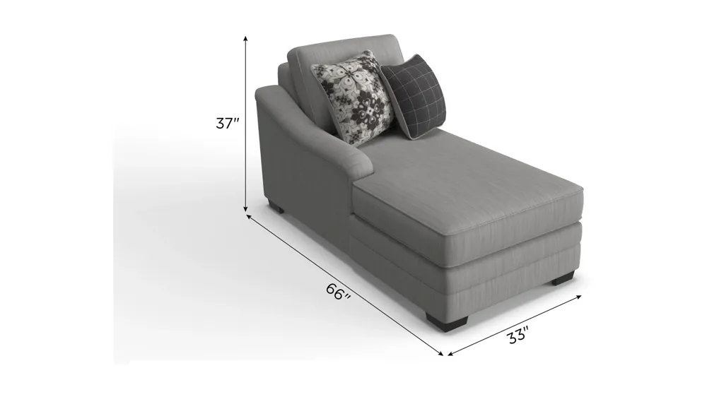 Caid Chenille Left Arm Facing Chaise Dimensions
