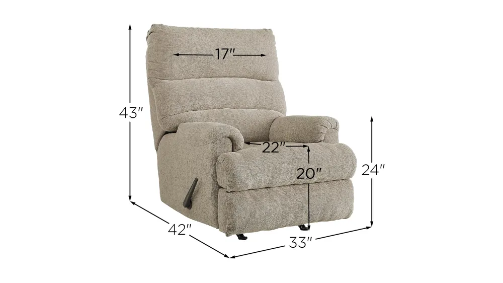 Nearfort Rocker Recliner Dimensions