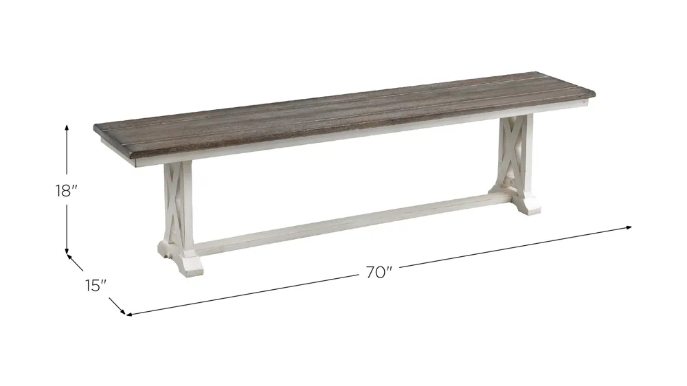 Bar Harbor Dining Bench Dimensions