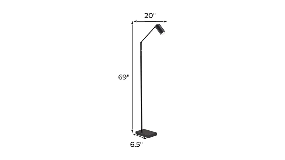 Colby LED Floor Lamp Dimensions