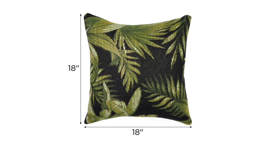 Marina Jungle Leaves Indoor/Outdoor Pillow Dimensions