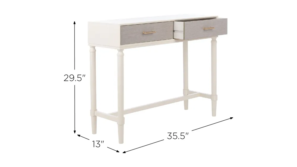 Dinesh 2 Drawer Console Table Dimensions