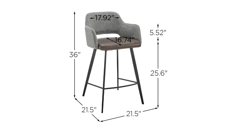 Desi Swivel Counter Stool Dimensions