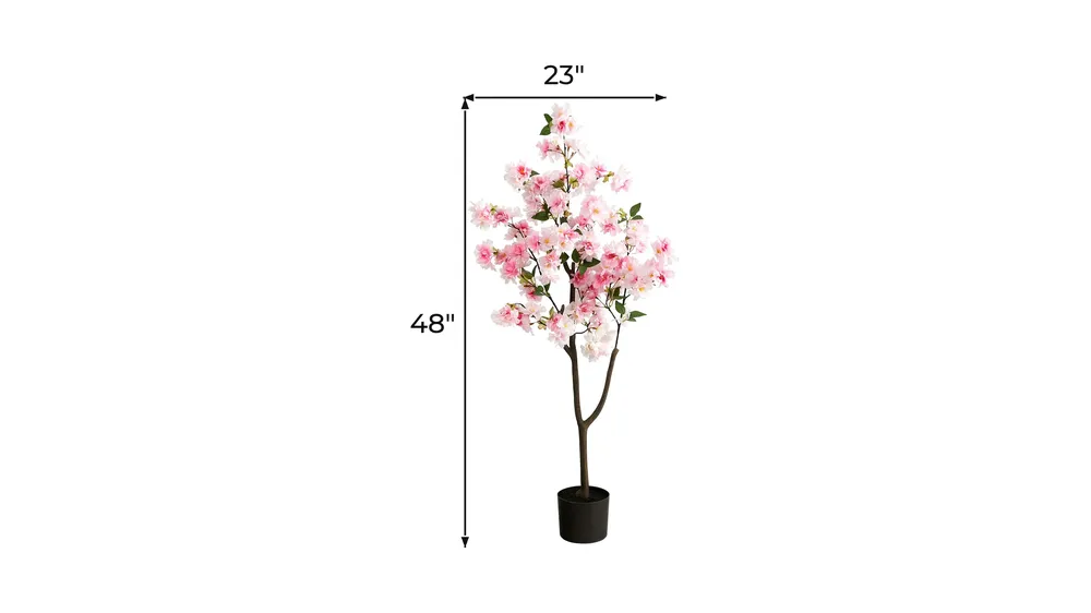 4ft. Cherry Blossom Artificial Tree Dimensions