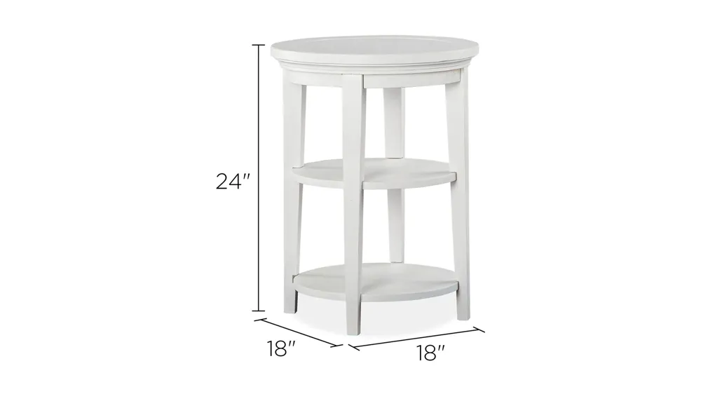 Heron Cove Round Accent Table Dimensions