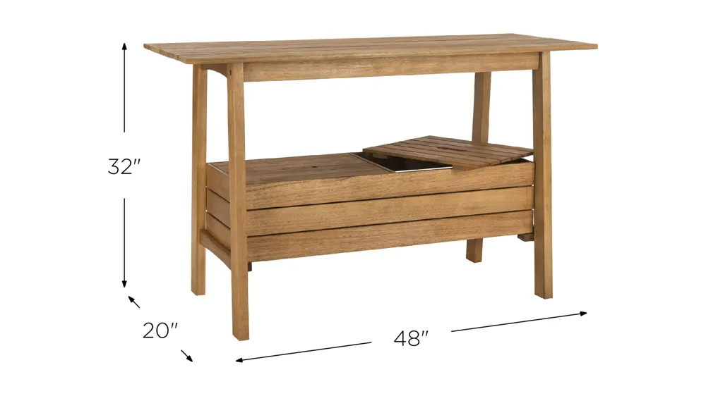 Bardia Outdoor Tea Trolley Dimensions