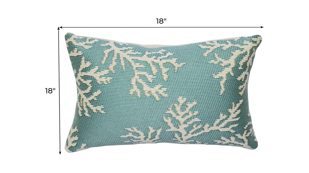 Marina Coral Edge Accent Pillow Dimensions