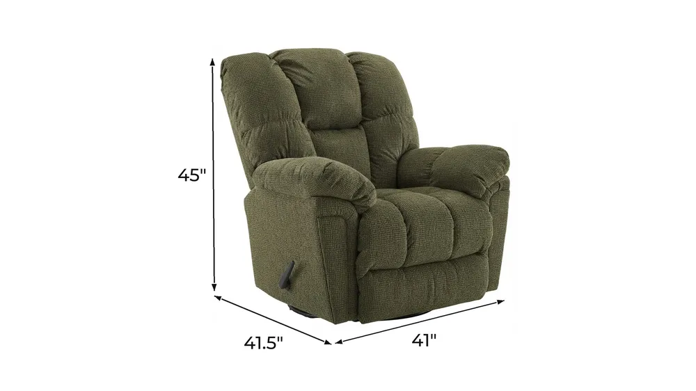 Leroy Manual Swivel Glider Recliner Dimensions