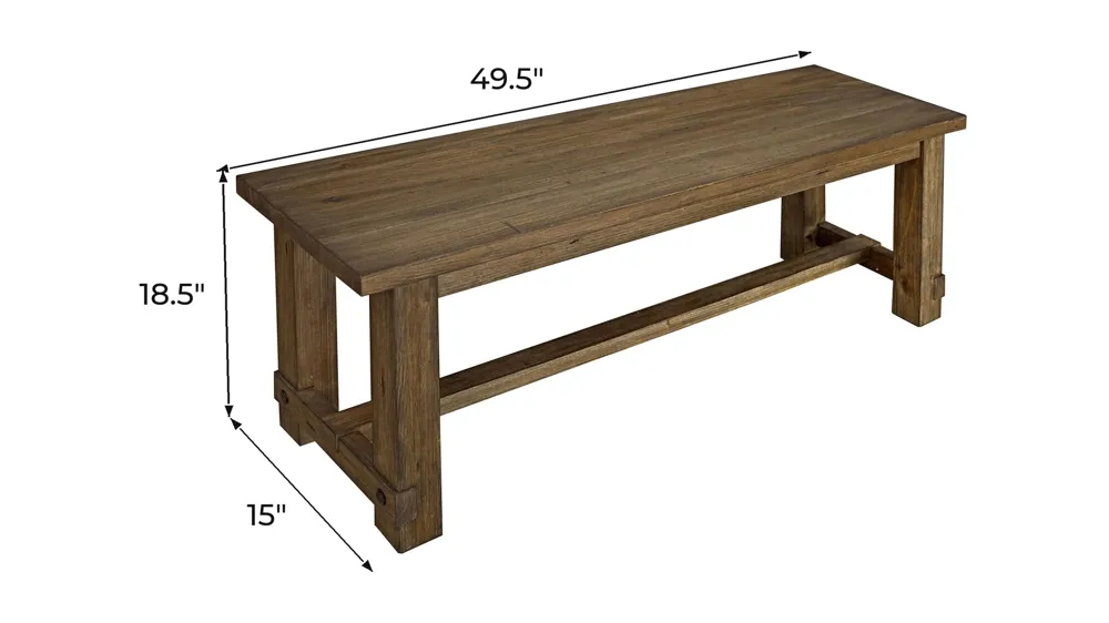 Anacortes Dining Bench Dimensions