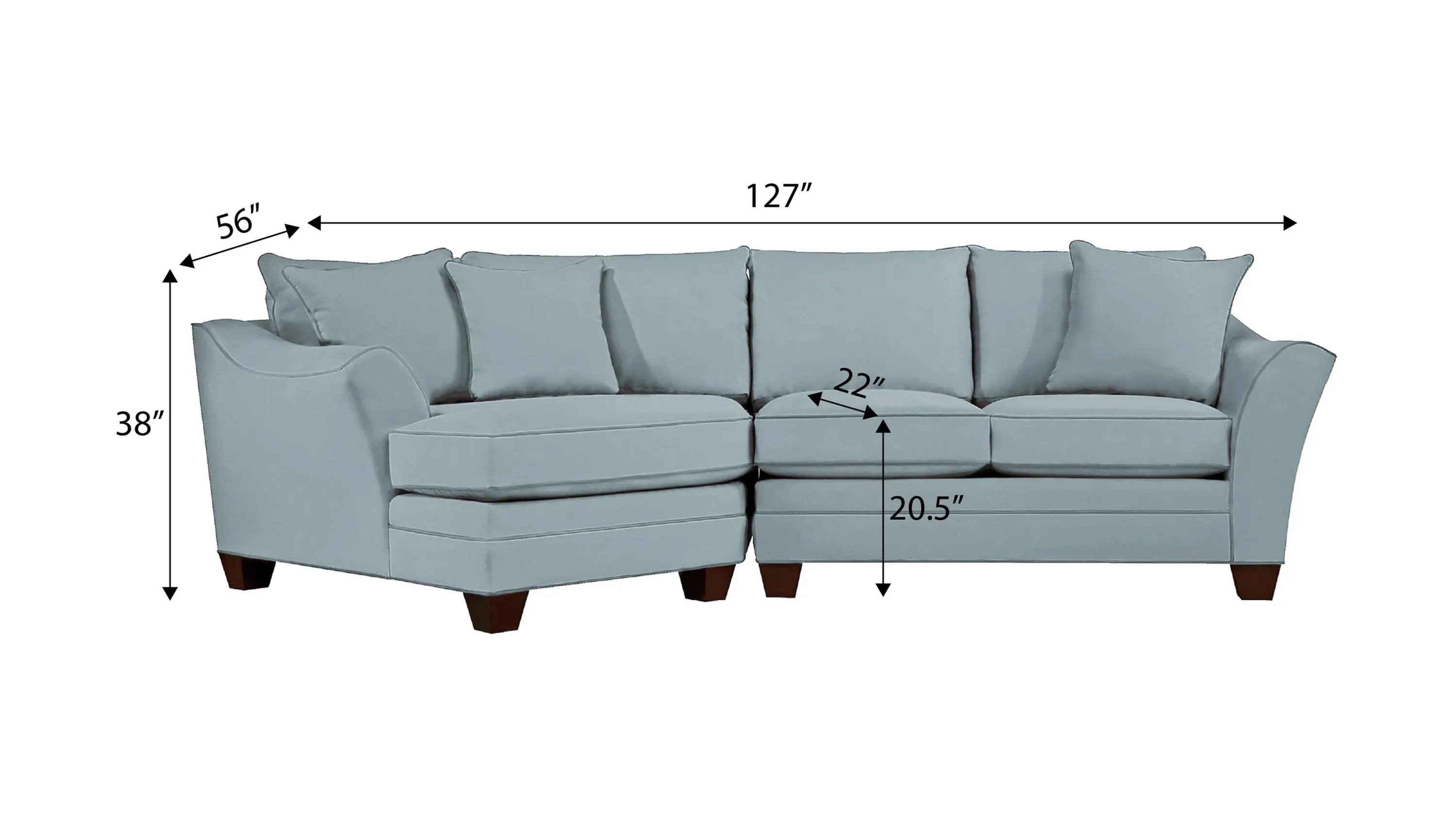 Foresthill 2-pc. Left Hand Cuddler Sectional Sofa | Raymour & Flanigan