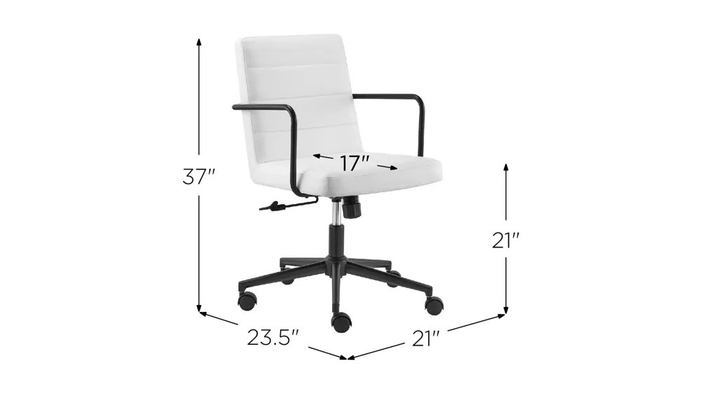 Leander Low Back Office Chair Dimensions