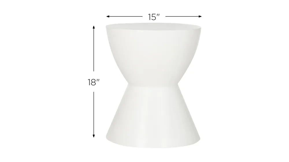 Burbank Outdoor Concrete Accent Stool Dimensions