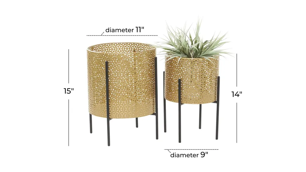 CosmoLiving Chromatics Planter Set of 2 Dimensions