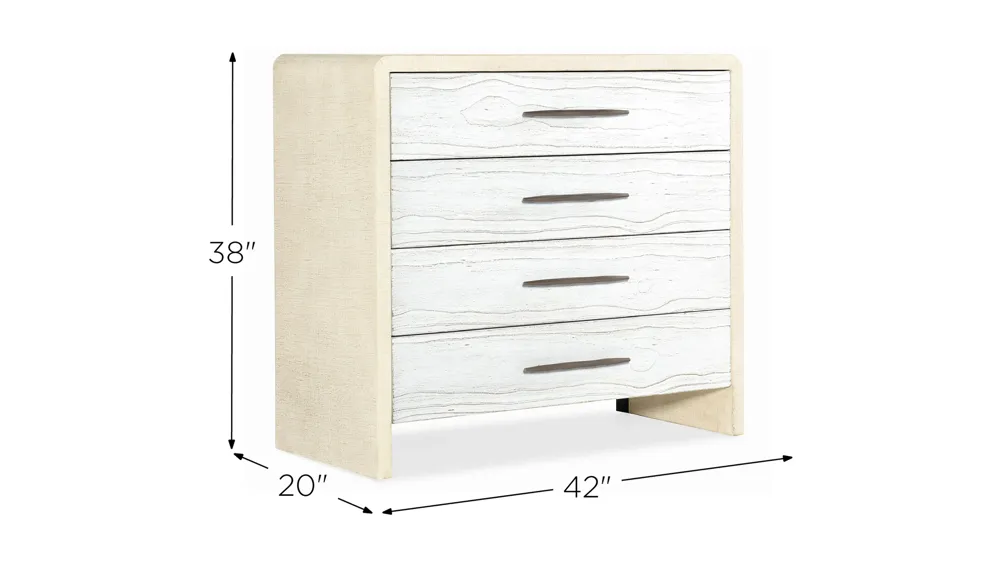 Cascade Four-Drawer Bachelor Chest Dimensions