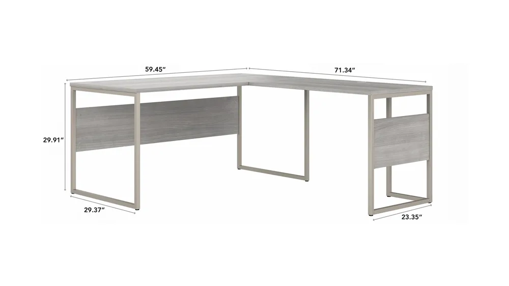 Steinbeck L-Shaped Writing Desk Dimensions