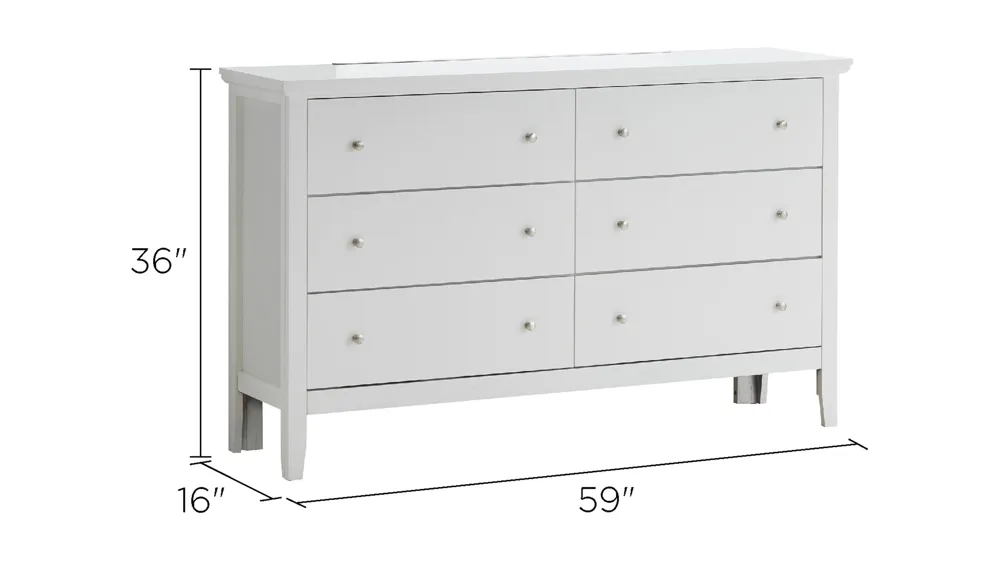 Primo Bedroom Dresser Dimensions