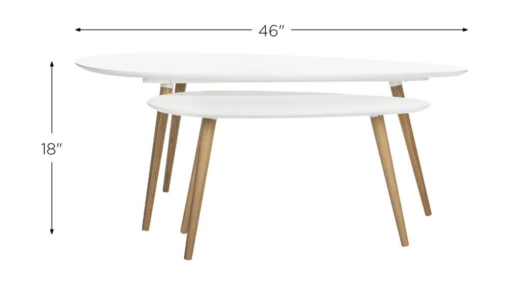 Wrena Spilt Coffee Table Dimensions