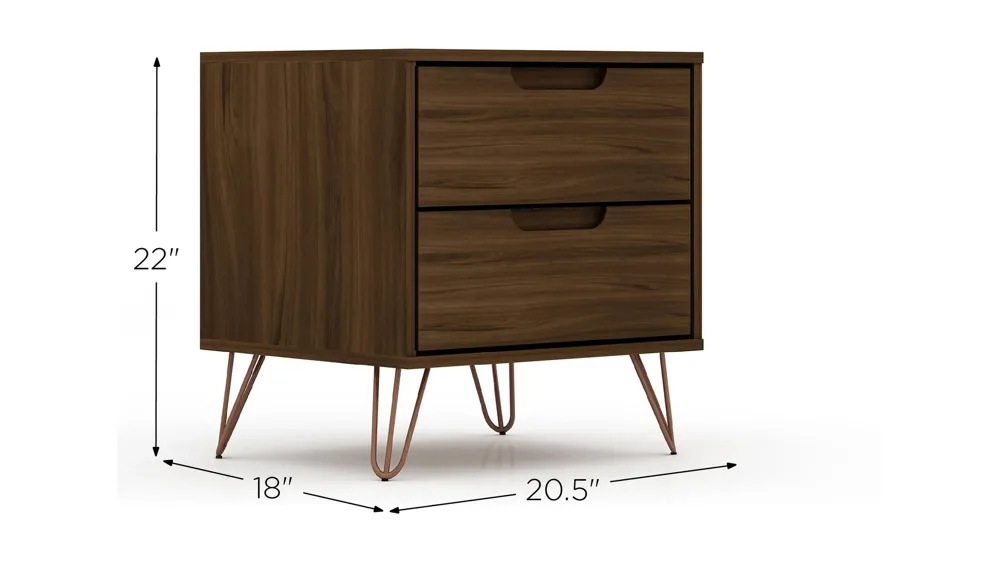 Rockefeller 2 Drawer Nightstand Dimensions