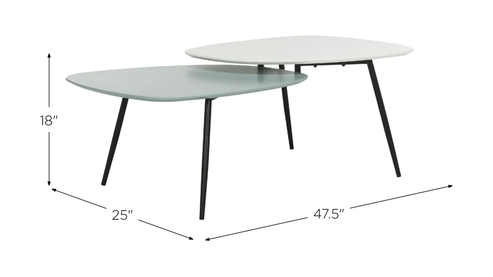 Mozart Bi Level Coffee Table Dimensions