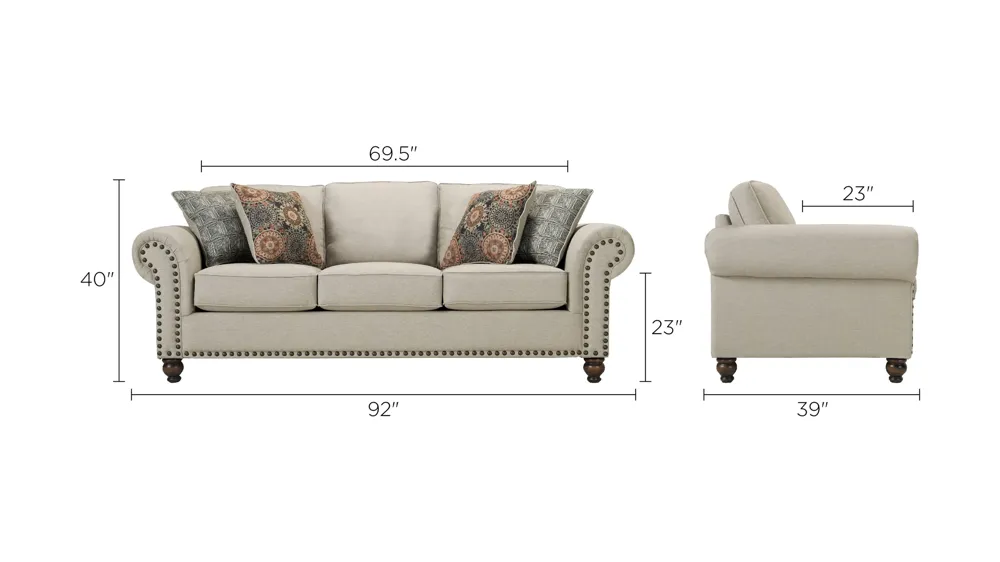 Corliss Sofa Dimensions