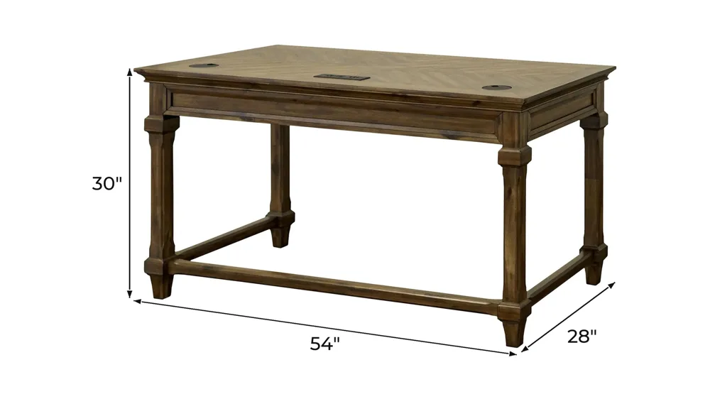 Porter Traditional Wood Writing Desk Dimensions