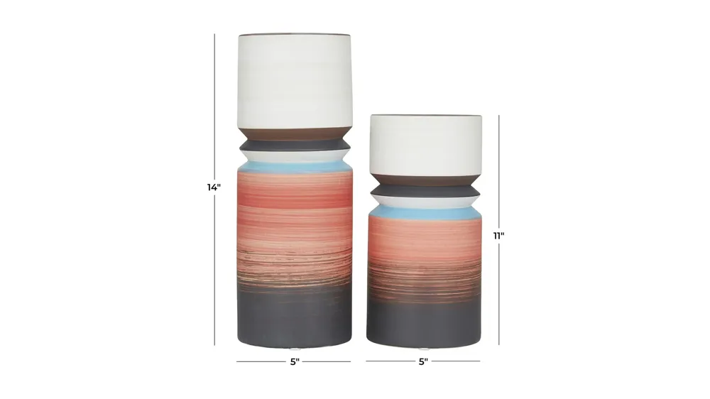 Ivy Collection Skelita Vase Set of 2 Dimensions