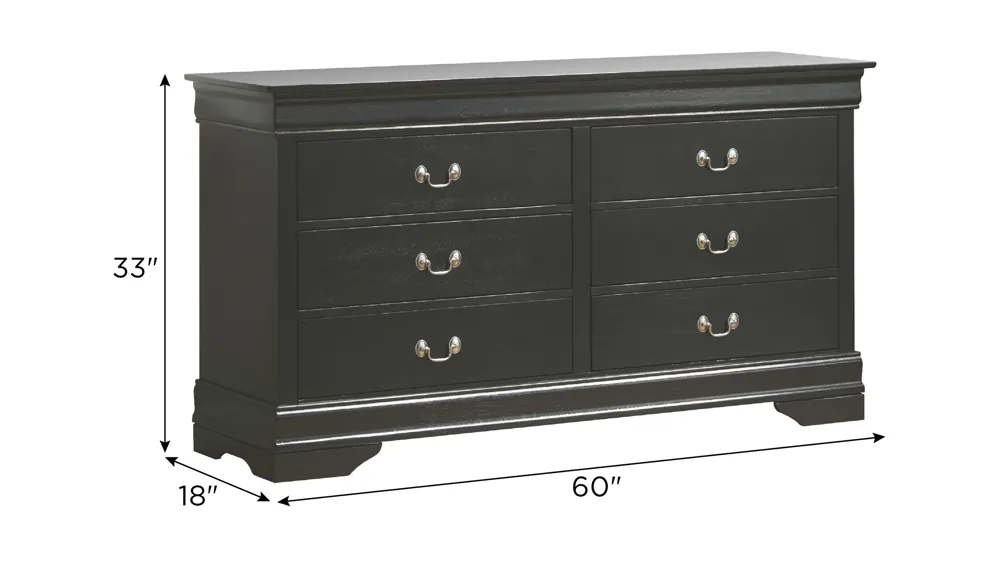 Rossie Bedroom Dresser Dimensions
