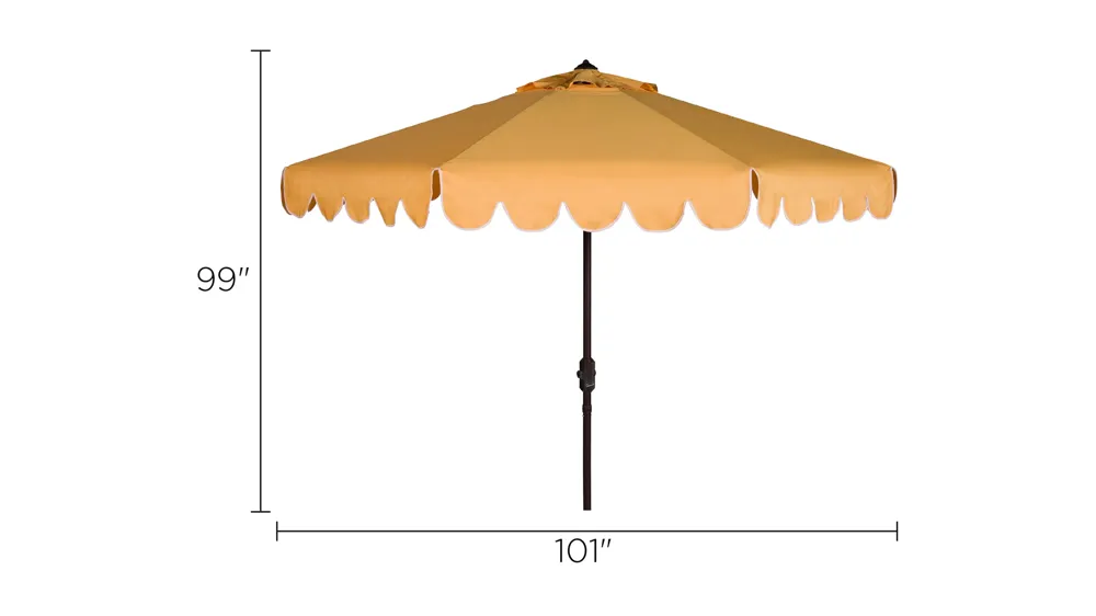 Dorinda Outdoor Crank Umbrella Dimensions