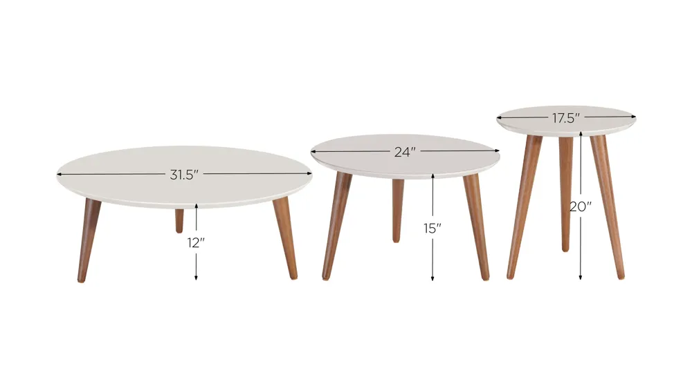 Moore 3-pc. End Tables Dimensions