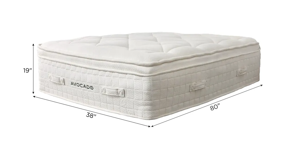 Avocado Luxury Organic Mattress BoxTop Ultra Plush Dimensions