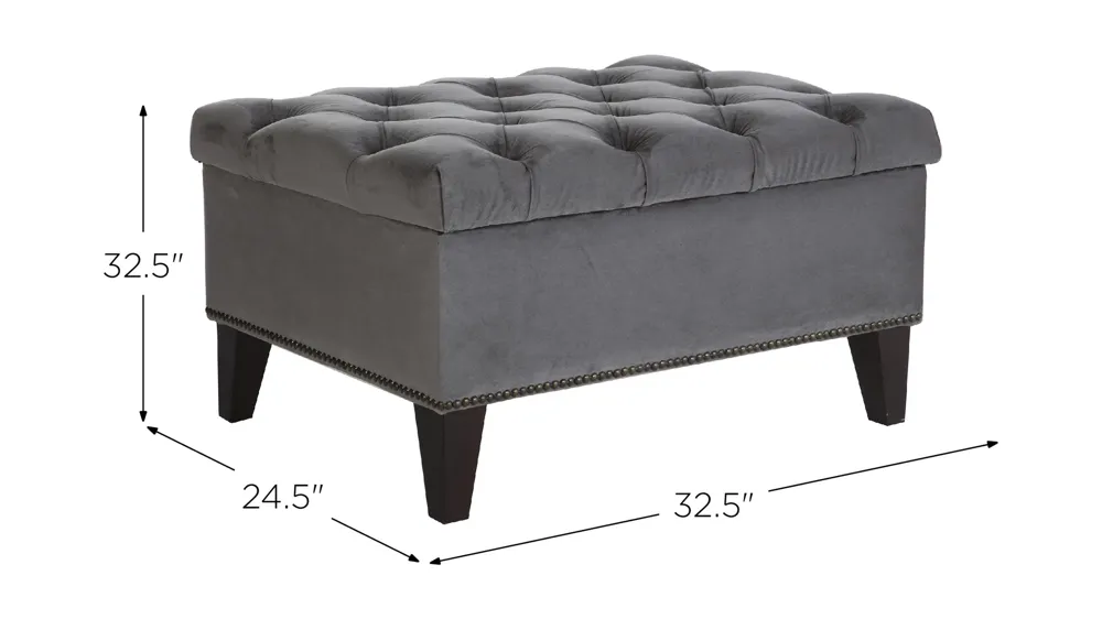 Cecilia Storage Ottoman Dimensions
