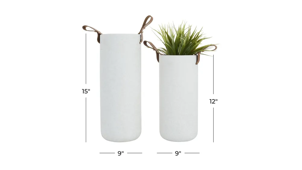 Ivy Collection Eisvogel Vase Set of 2 Dimensions