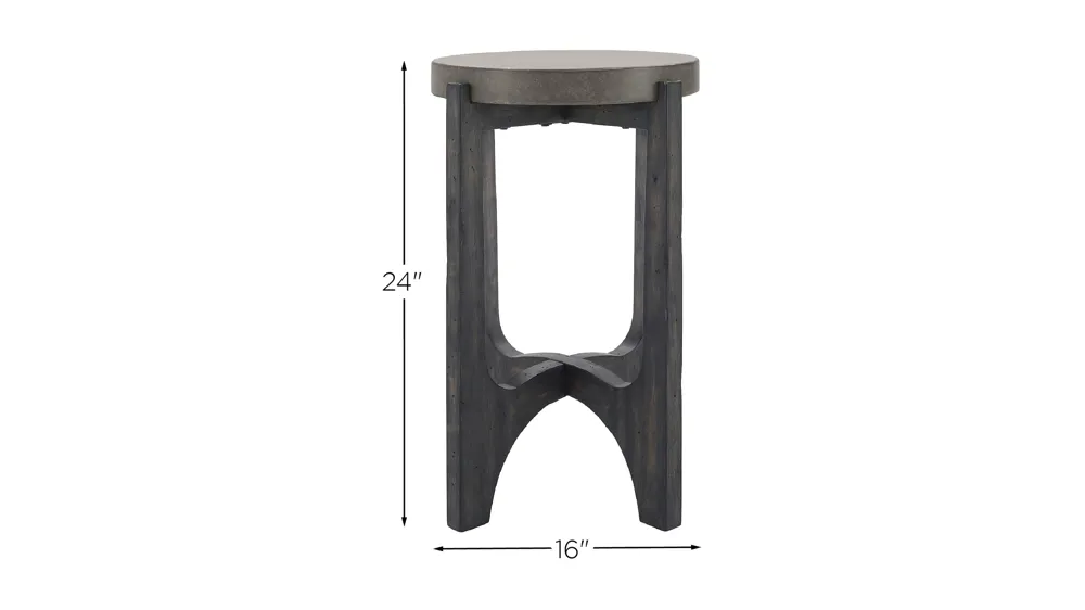 Gerald Round Chairside Table Dimensions