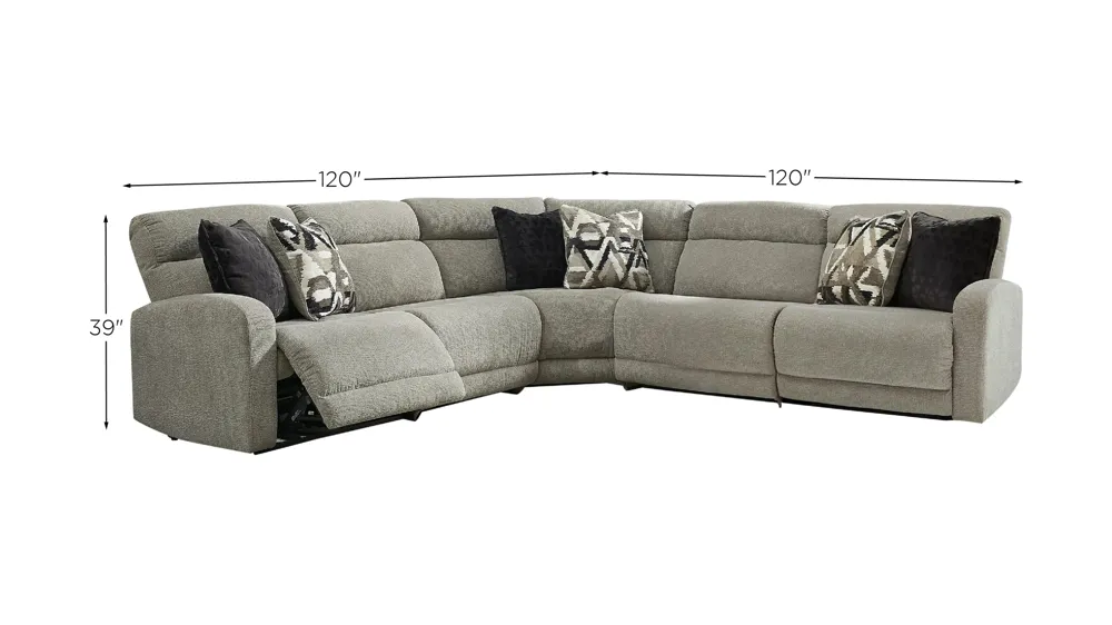 Colleyville 5-pc. Power Reclining Sectional Dimensions