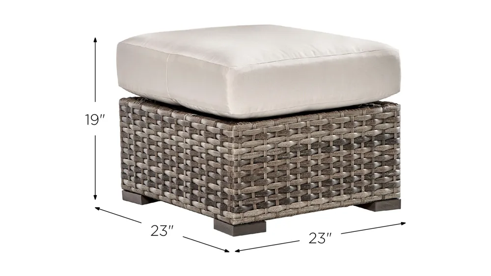 Mayfair Outdoor Ottoman Dimensions